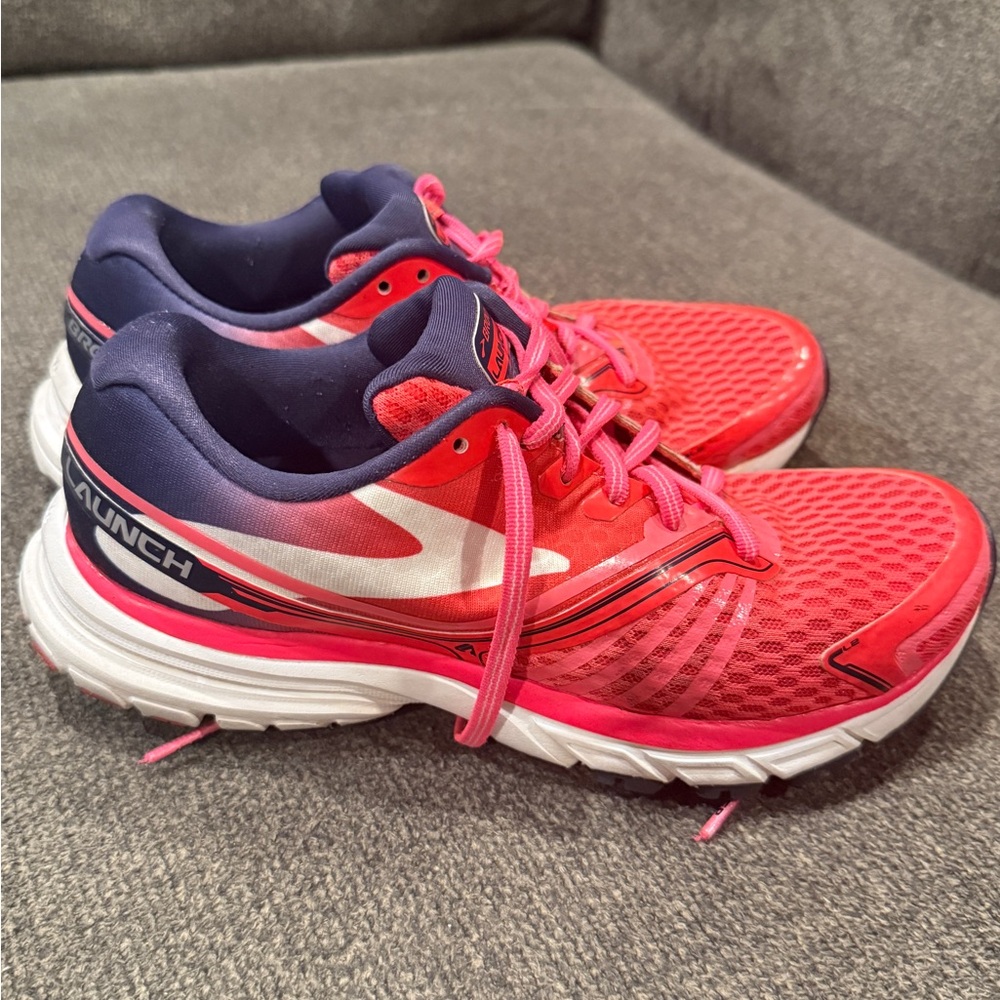 Brooks Launch Women's Running Shoes in Pink and Navy